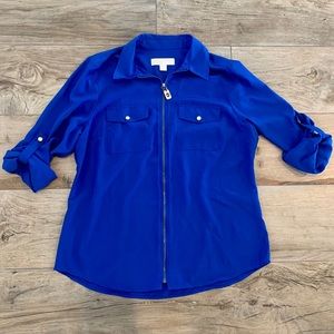 Michael Kors - Blue ZIP Blouse